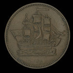 Canada, inconnu, 1/2 penny <br /> 1835