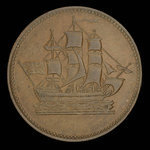 Canada, inconnu, 1/2 penny <br /> 1835