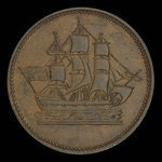 Canada, inconnu, 1/2 penny <br /> 1835