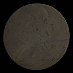 Canada, inconnu, 1/2 penny <br /> 1838