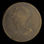 Canada, inconnu, 1/2 penny <br /> 1838