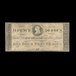 Canada, Cuvillier & Fils, 15 pence <br /> 10 juillet 1837