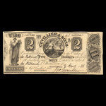Canada, Cuvillier & Fils, 2 dollars <br /> 2 janvier 1838