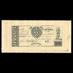 Canada, Hart's Bank, 60 sous <br /> 1 octobre 1837