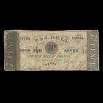 Canada, W. & J. Bell, 7 1/2 pence <br /> 30 décembre 1837