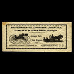 Canada, Shubenacadie Carriage Factory, aucune dénomination <br /> 1887