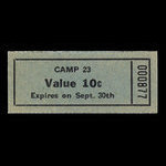 Canada, Camp 23, 10 cents <br /> 30 septembre 1945