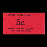 Canada, Camp 32, 5 cents <br /> 30 juin 1946