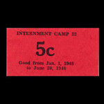 Canada, Camp 32, 5 cents <br /> 30 juin 1946