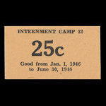 Canada, Camp 32, 25 cents <br /> 30 juin 1946
