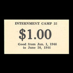 Canada, Camp 32, 1 dollar <br /> 1 juin 1946