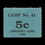 Canada, Camp 42, 5 cents <br /> 30 juin 1946