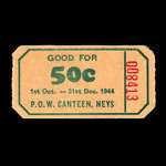 Canada, Camp 100, 50 cents <br /> 31 décembre 1944