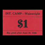Canada, Camp 135, 1 dollar <br /> 30 juin 1946