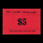 Canada, Camp 135, 5 dollars <br /> 30 juin 1946