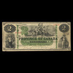 Canada, Province du Canada, 2 dollars <br /> 1 octobre 1866