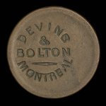 Canada, Devins & Bolton, aucune dénomination <br /> 1867