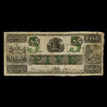 Canada, Bank of British North America, 5 dollars <br /> 5 juillet 1852