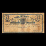 Canada, Betts Cove Mining Company, 1 dollar <br /> 1886