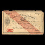 Canada, Betts Cove Mining Company, 5 livres(anglaise) <br /> 1886