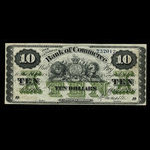 Canada, Canadian Bank of Commerce, 10 dollars <br /> 1 mai 1871