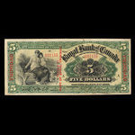 Trinité, Banque Royale du Canada, 5 dollars <br /> 2 janvier 1909