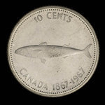 Canada, Élisabeth II, 10 cents <br /> 1967