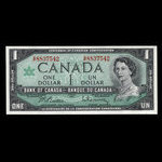Canada, Banque du Canada, 1 dollar <br /> 1967