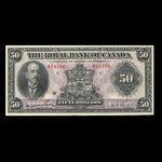 Canada, Banque Royale du Canada, 50 dollars <br /> 3 janvier 1927