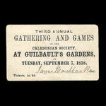 Canada, Jardin Guibault, 1 shilling, 3 pence <br /> 1858