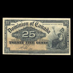 Canada, Dominion du Canada, 25 cents <br /> 2 janvier 1900