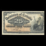 Canada, Dominion du Canada, 25 cents <br /> 2 janvier 1900