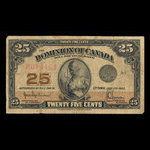 Canada, Dominion du Canada, 25 cents <br /> 2 juillet 1923