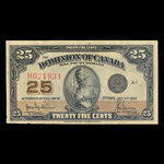 Canada, Dominion du Canada, 25 cents <br /> 2 juillet 1923