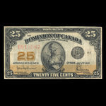 Canada, Dominion du Canada, 25 cents <br /> 2 juillet 1923