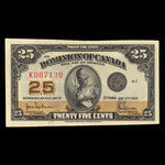 Canada, Dominion du Canada, 25 cents <br /> 2 juillet 1923