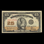 Canada, Dominion du Canada, 25 cents <br /> 2 juillet 1923