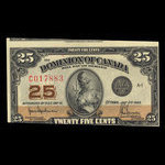 Canada, Dominion du Canada, 25 cents <br /> 2 juillet 1923