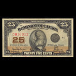 Canada, Dominion du Canada, 25 cents <br /> 2 juillet 1923