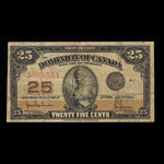 Canada, Dominion du Canada, 25 cents <br /> 2 juillet 1923