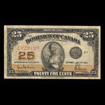 Canada, Dominion du Canada, 25 cents <br /> 2 juillet 1923