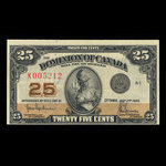 Canada, Dominion du Canada, 25 cents <br /> 2 juillet 1923