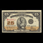 Canada, Dominion du Canada, 25 cents <br /> 2 juillet 1923