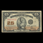 Canada, Dominion du Canada, 25 cents <br /> 2 juillet 1923