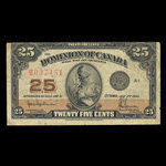 Canada, Dominion du Canada, 25 cents <br /> 2 juillet 1923