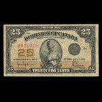 Canada, Dominion du Canada, 25 cents <br /> 2 juillet 1923