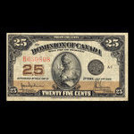 Canada, Dominion du Canada, 25 cents <br /> 2 juillet 1923