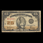 Canada, Dominion du Canada, 25 cents <br /> 2 juillet 1923