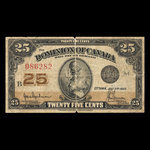 Canada, Dominion du Canada, 25 cents <br /> 2 juillet 1923