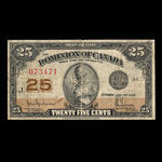 Canada, Dominion du Canada, 25 cents <br /> 2 juillet 1923